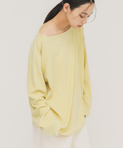 肩褶設計套頭上衣