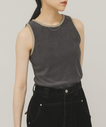 雙色毛巾布背心