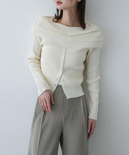 可水洗防花粉 SKINProof 露肩針織毛衣