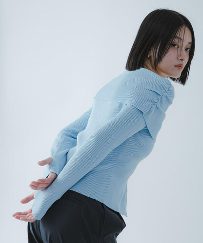 可水洗防花粉 SKINProof 露肩針織毛衣