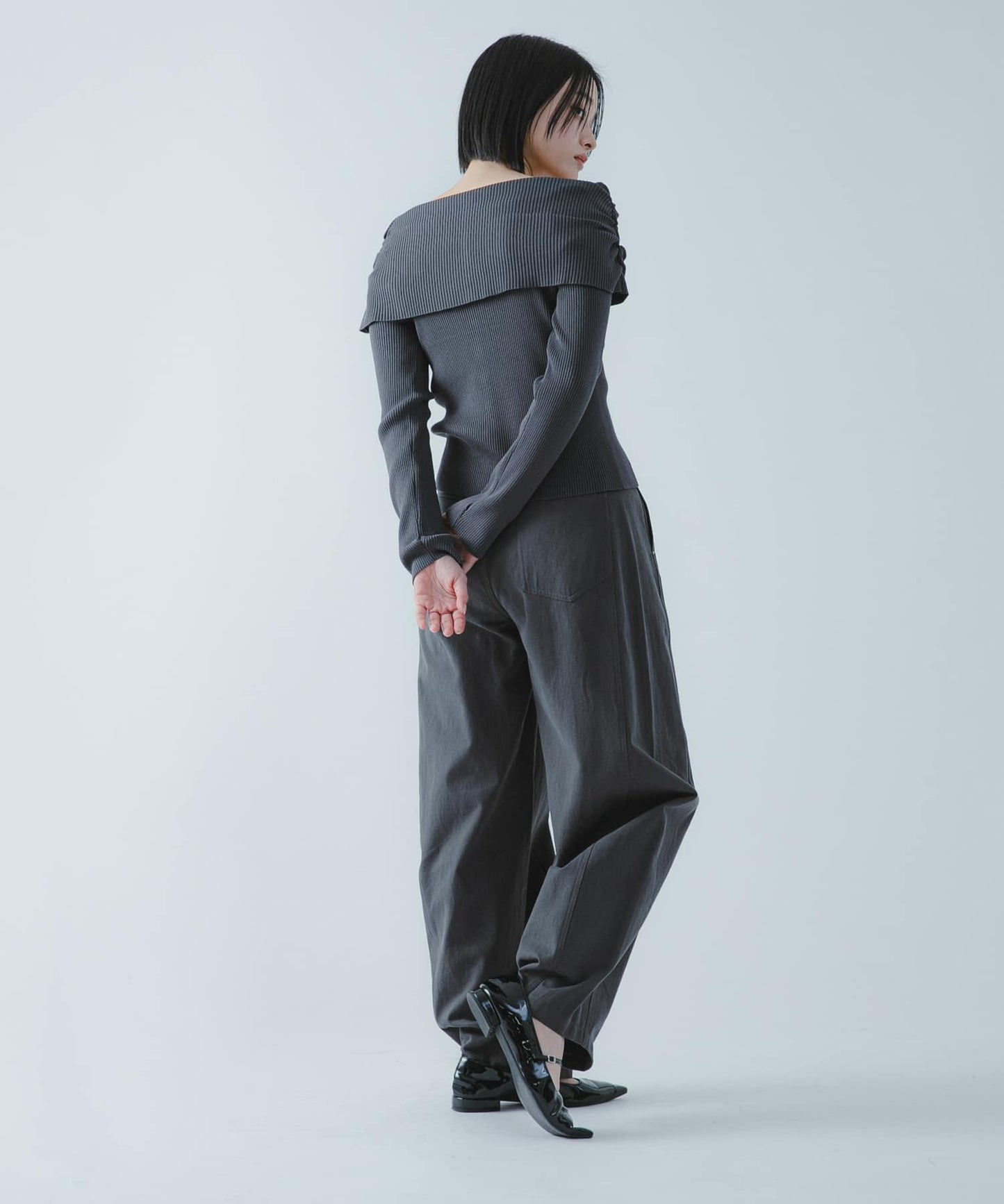 可水洗防花粉 SKINProof 露肩針織毛衣