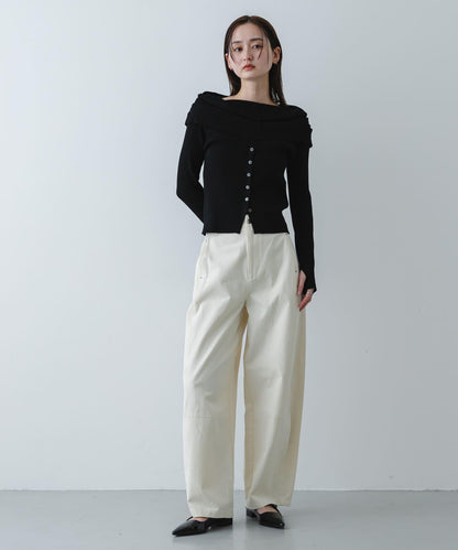 可水洗防花粉 SKINProof 露肩針織毛衣