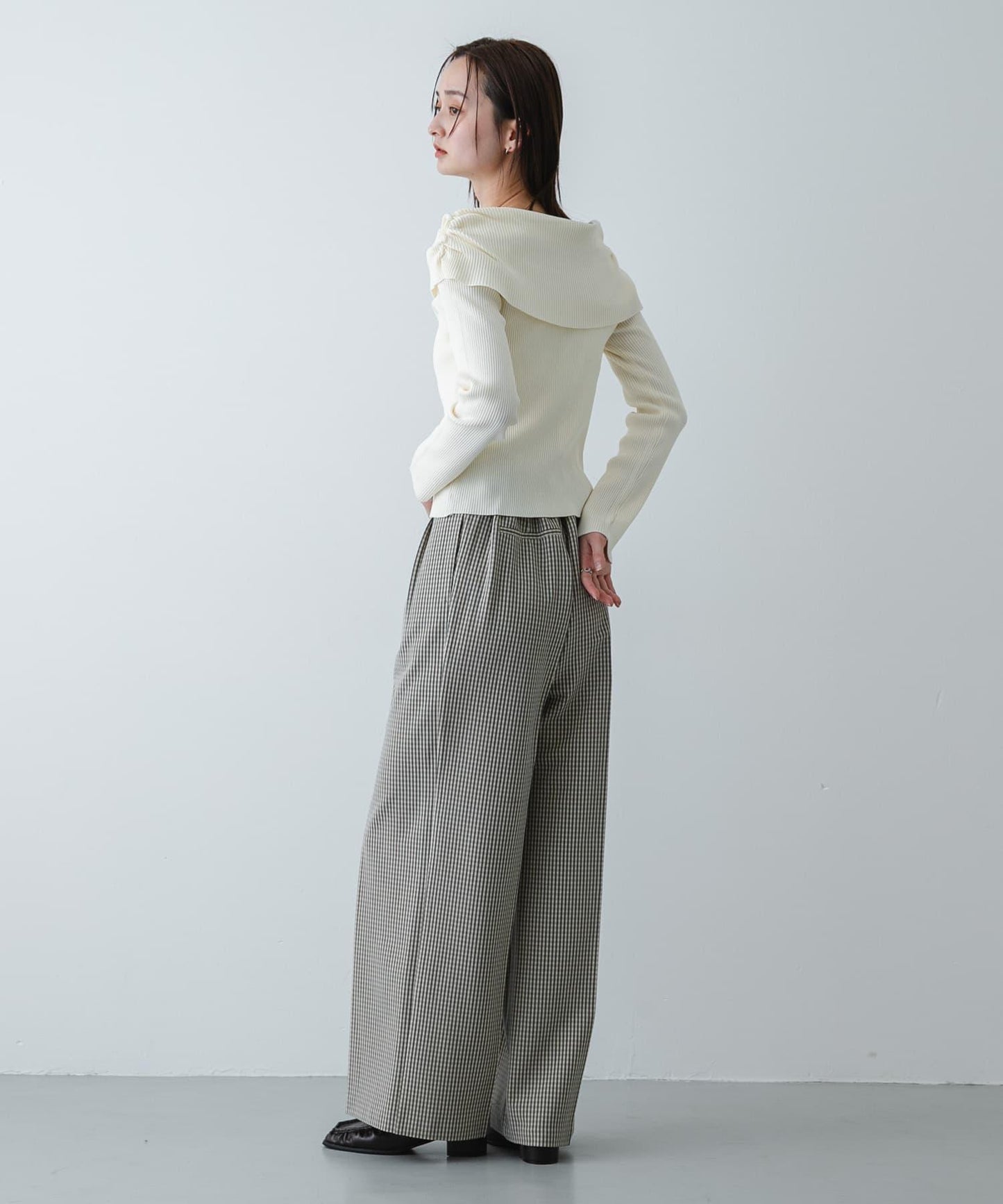 可水洗防花粉 SKINProof 露肩針織毛衣