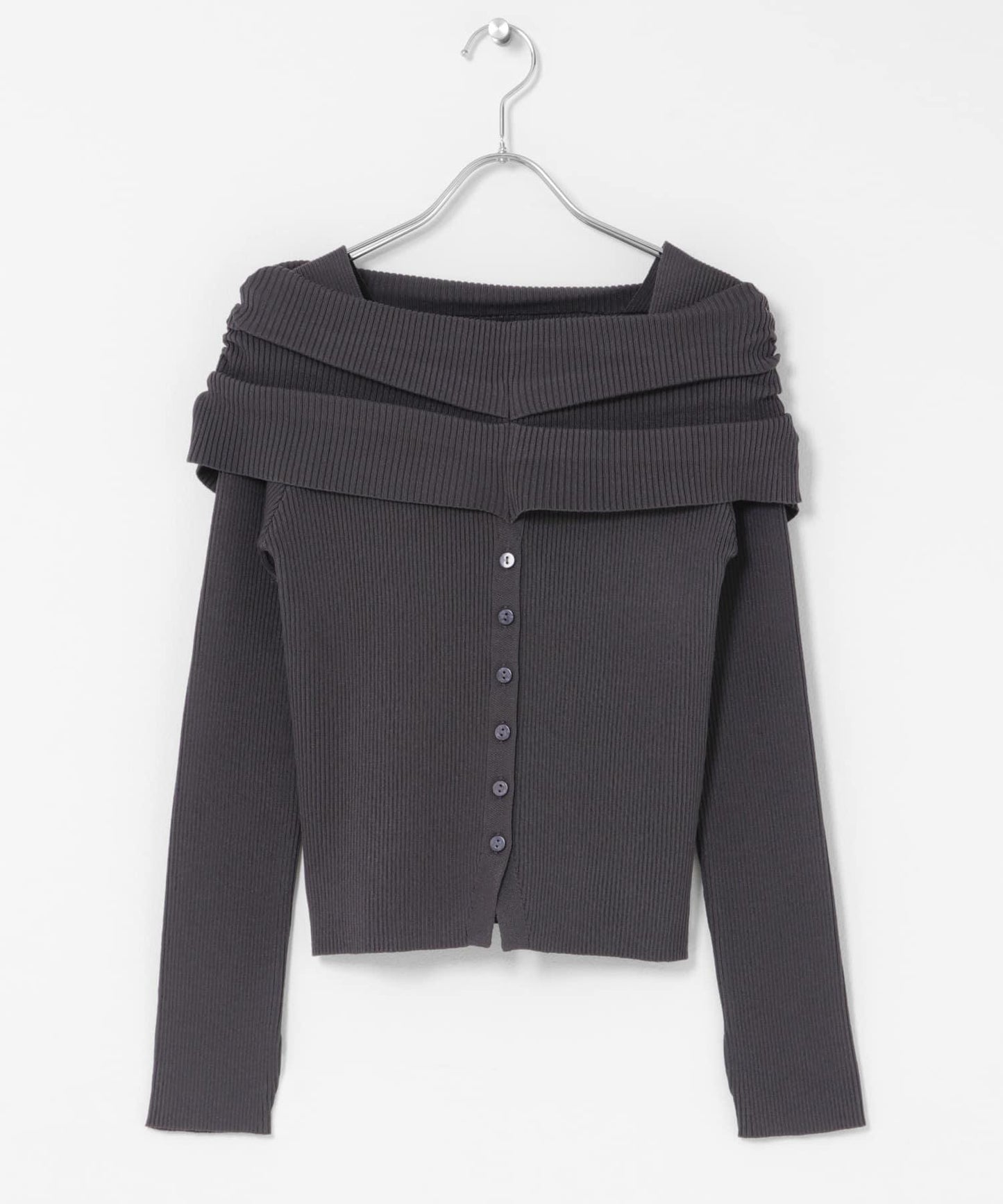 可水洗防花粉 SKINProof 露肩針織毛衣