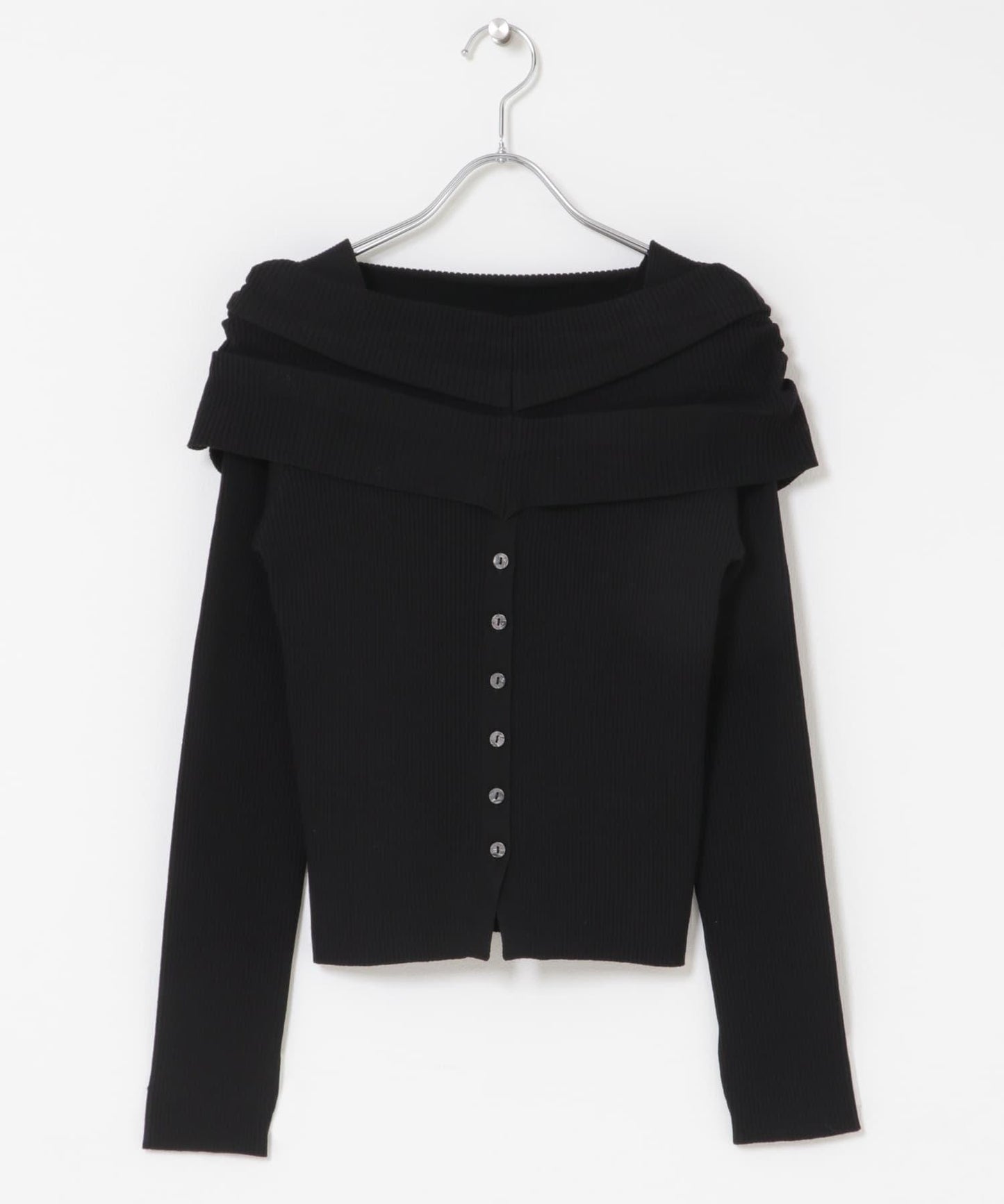 可水洗防花粉 SKINProof 露肩針織毛衣