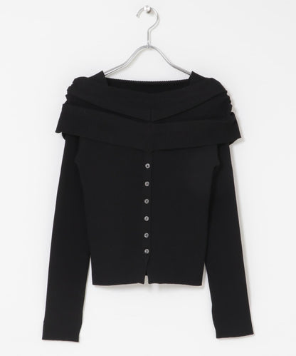 可水洗防花粉 SKINProof 露肩針織毛衣