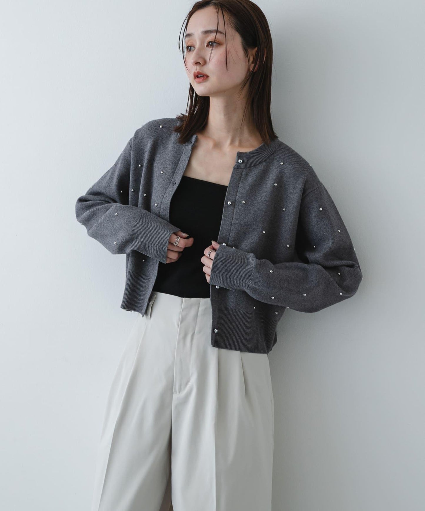 可機洗 珠飾 針織開衫