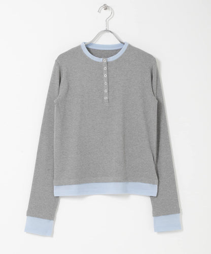 可水洗 亨利領 疊穿設計 上衣