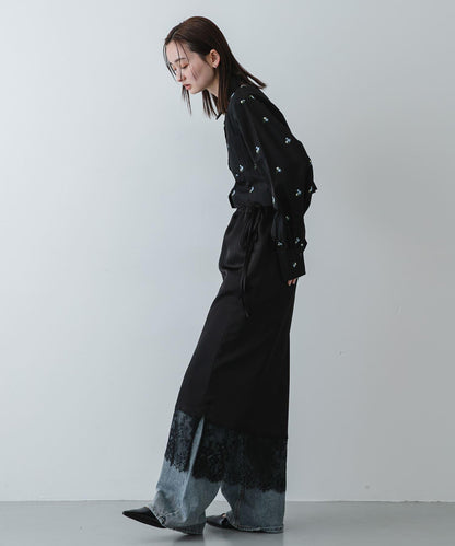 花卉刺繡 短款 襯衫