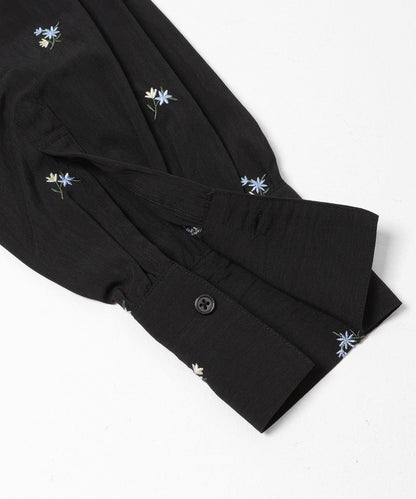 花卉刺繡 短款 襯衫