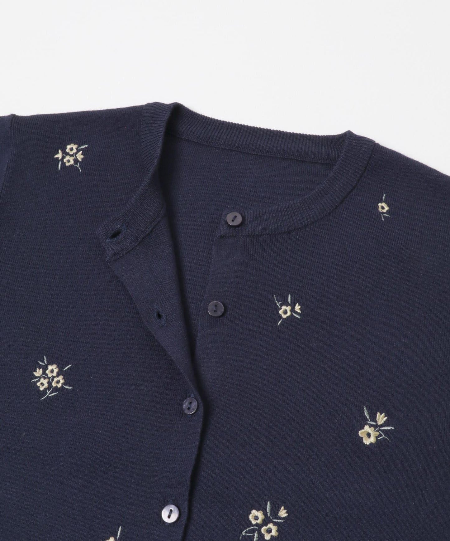 可機洗 小花刺繡 針織開衫