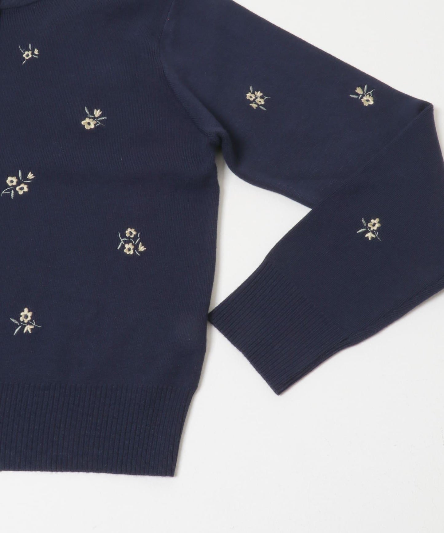 可機洗 小花刺繡 針織開衫