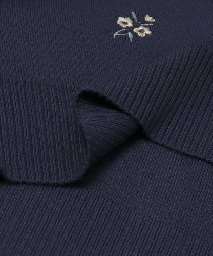 可機洗 小花刺繡 針織開衫