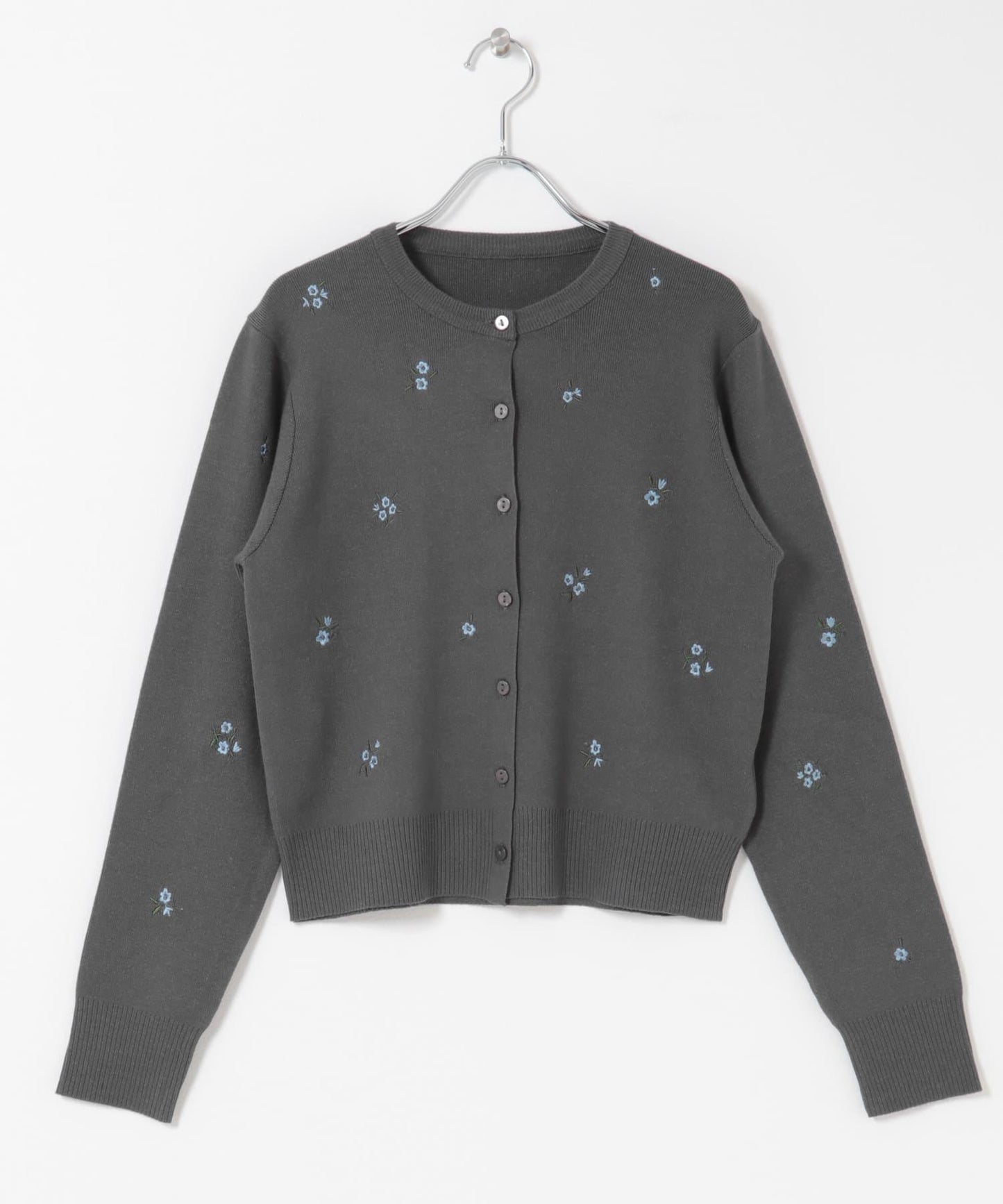 可機洗 小花刺繡 針織開衫