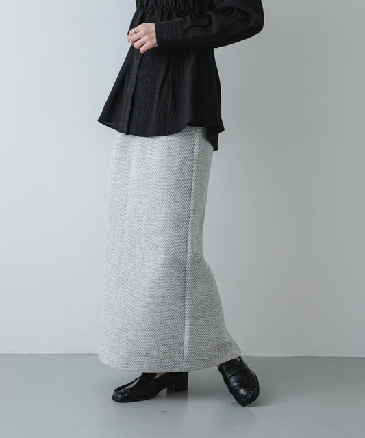 粗花呢 I字半身裙