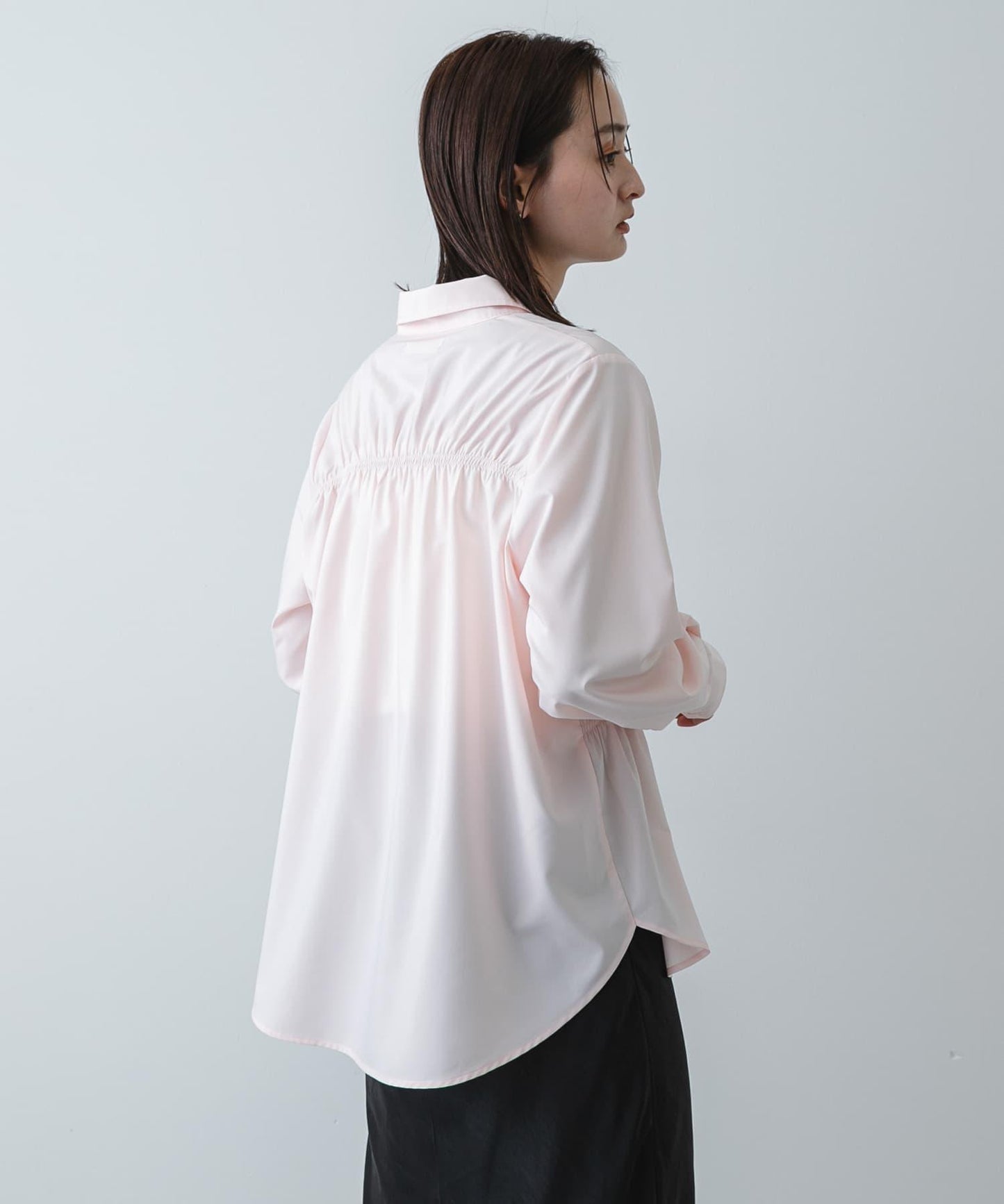 抽褶設計襯衫