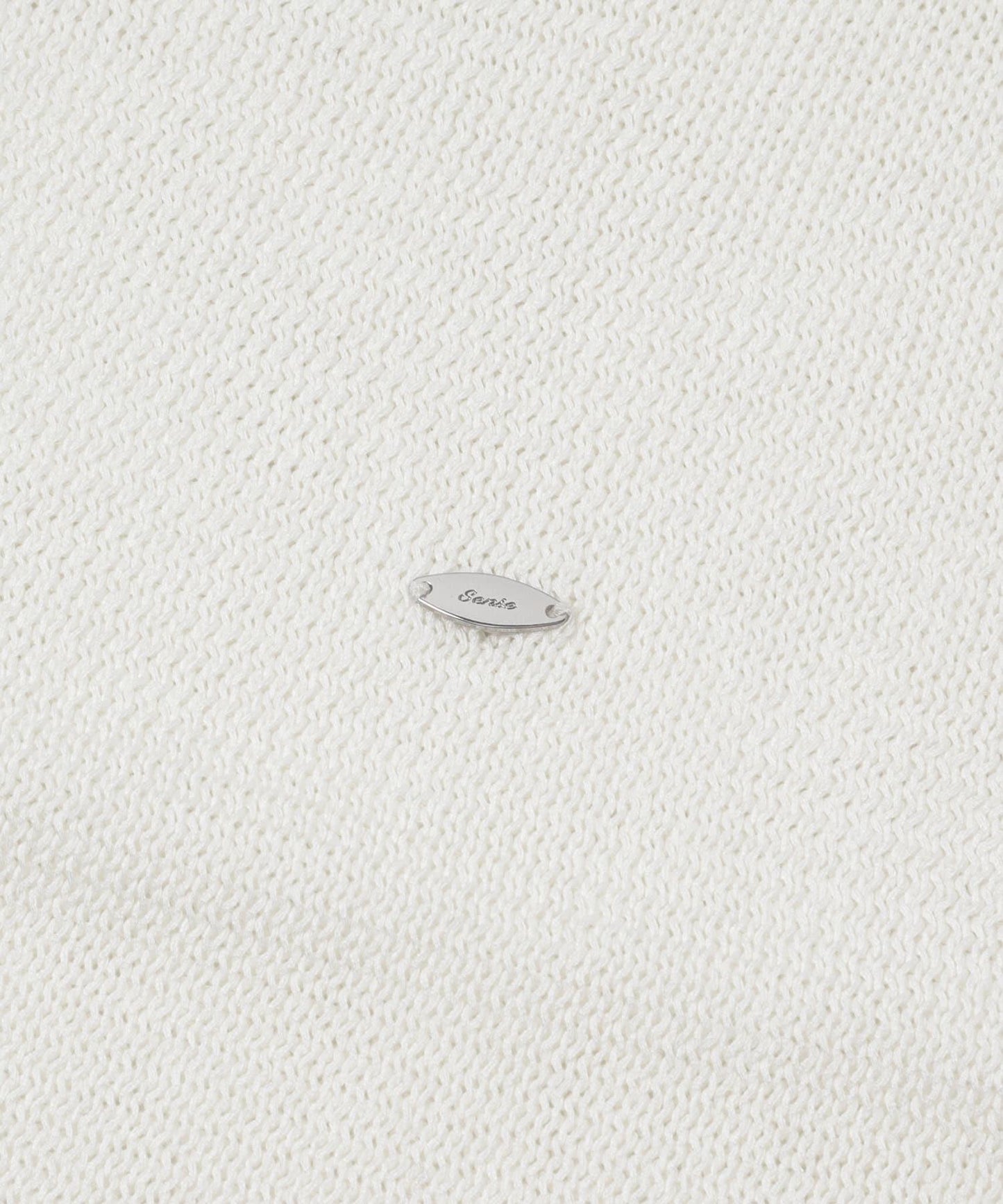 可水洗 亞麻觸感 短款針織衫