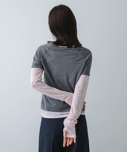 配色疊穿設計合身上衣