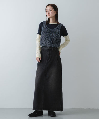 配色疊穿設計合身上衣