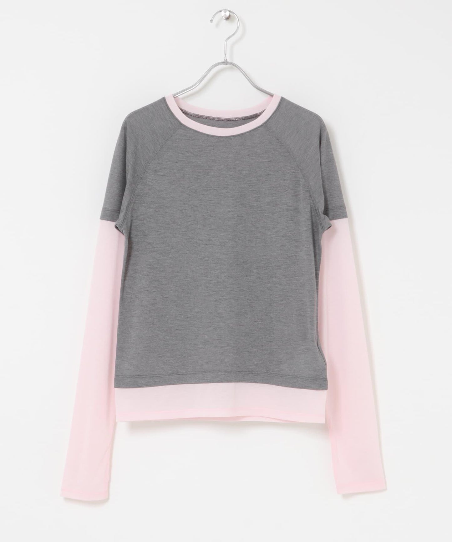 配色疊穿設計合身上衣