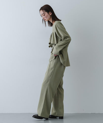 荷葉邊上衣褲裝套裝