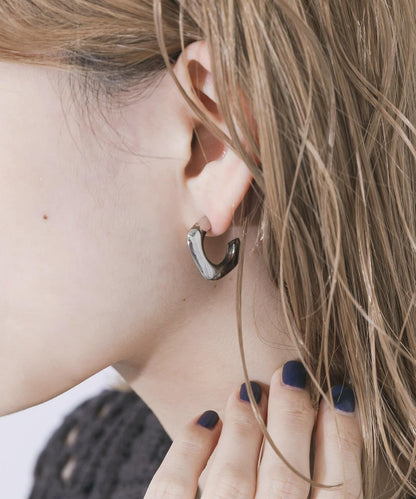 不鏽鋼方形圈式耳環