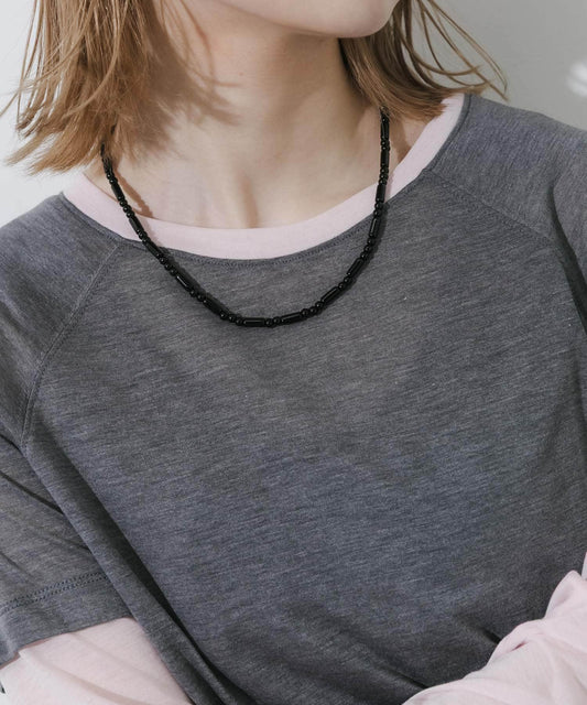 不鏽鋼黑珠項鍊