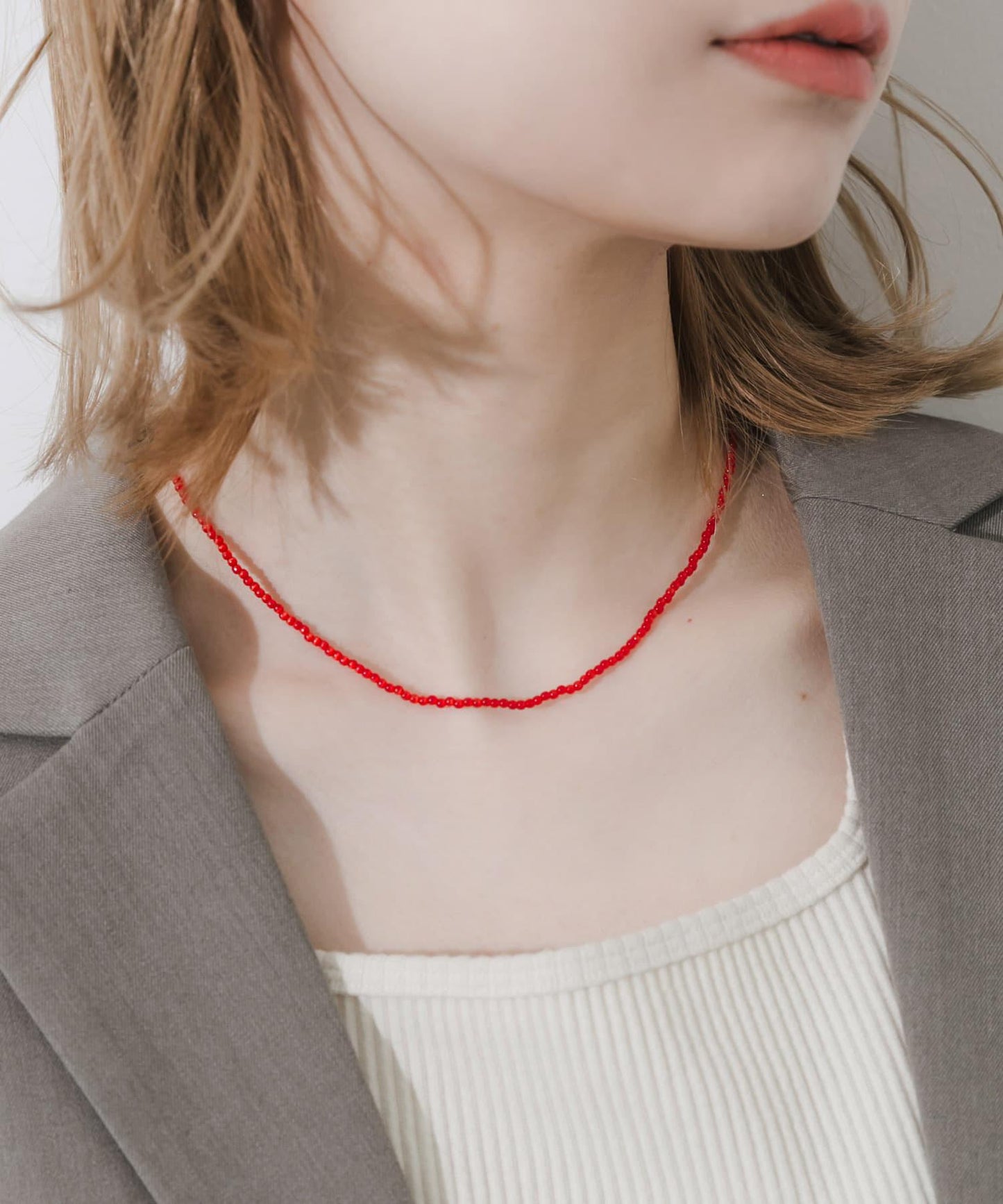 不鏽鋼彩色珠串項鍊