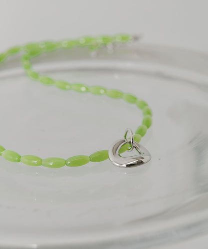 金屬墜飾 彩色珠串 項鍊