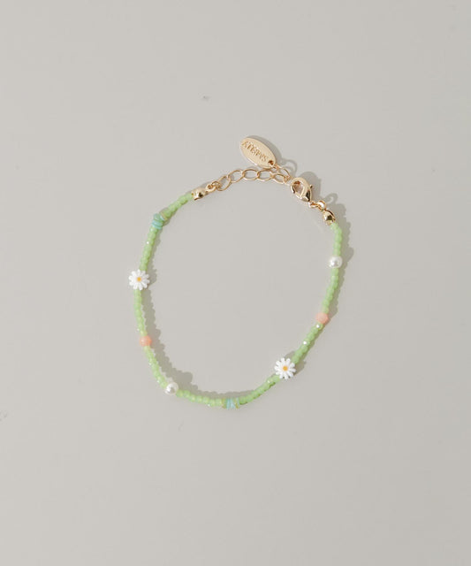 花朵圖案彩色珠串手鍊