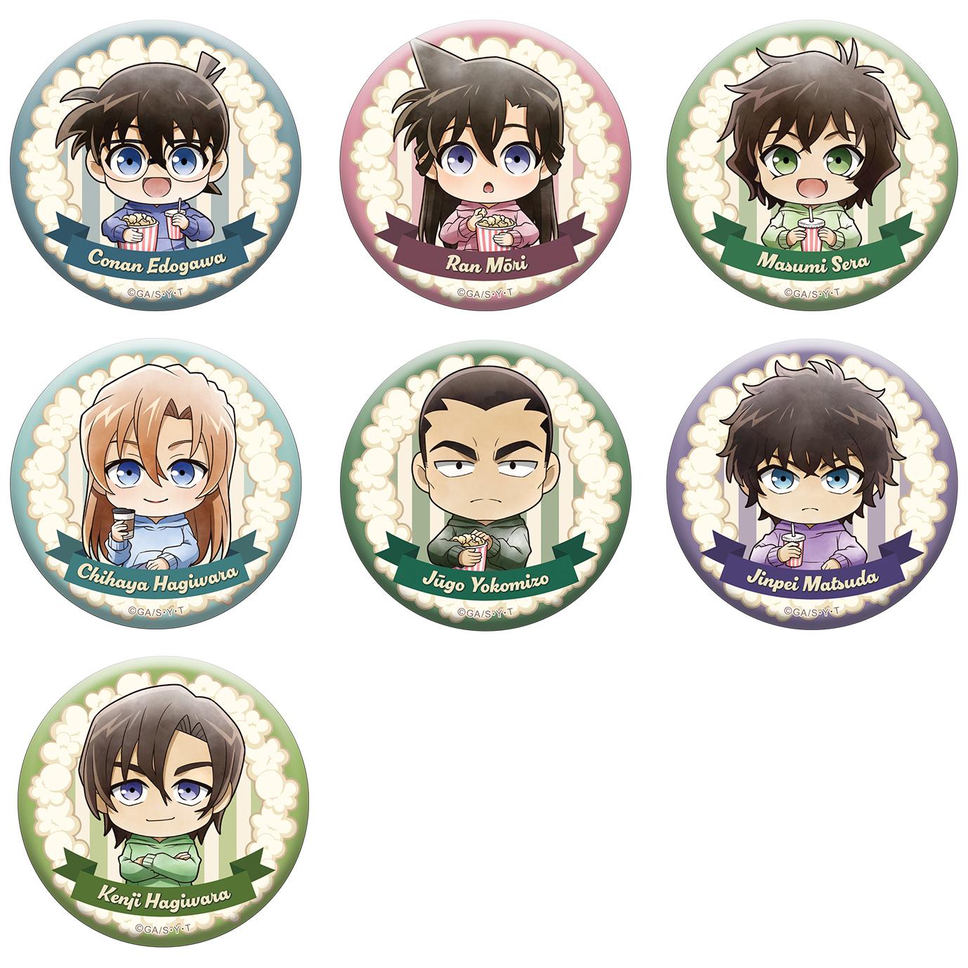 名偵探柯南（名偵探柯南） 罐裝徽章系列 迷你角色觀影款 徽章 BOX裝7個入
