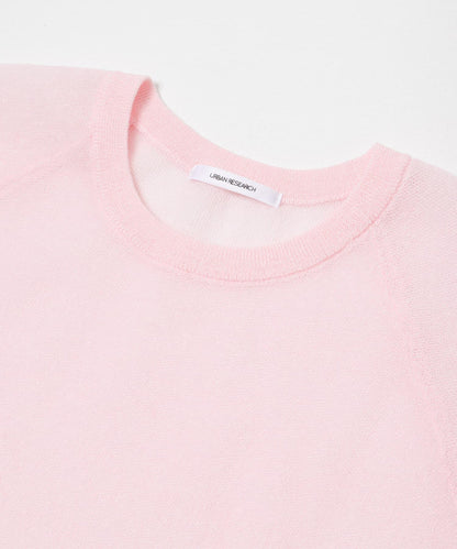 亞麻混海綿感針織上衣