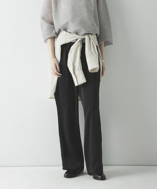 緞面易穿半喇叭褲