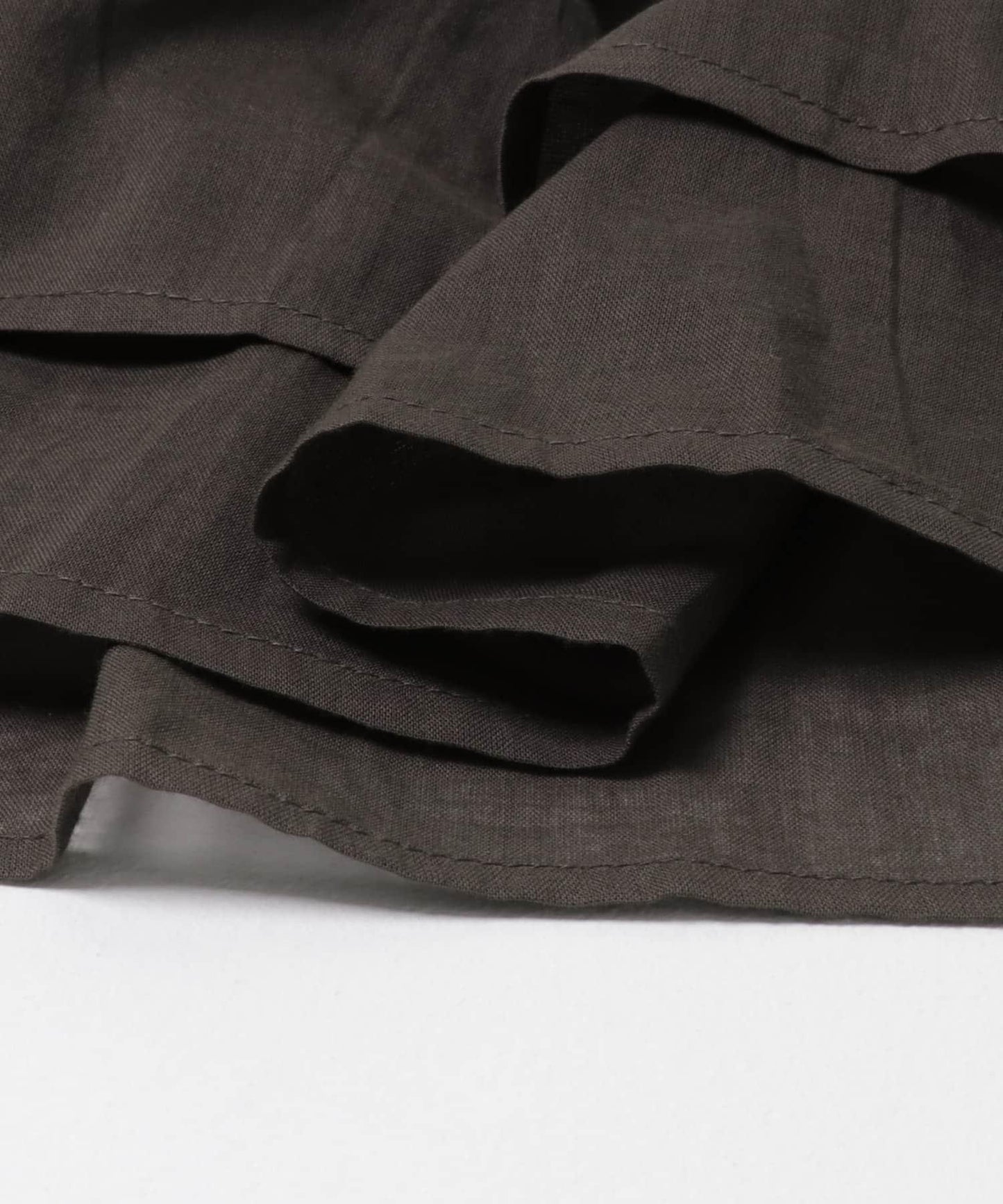 棉質薄紗褶皺短款襯衫