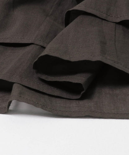 棉質薄紗褶皺短款襯衫