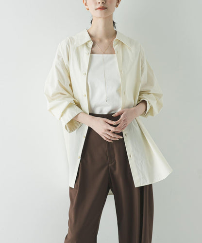 成衣染色棉質寬鬆襯衫