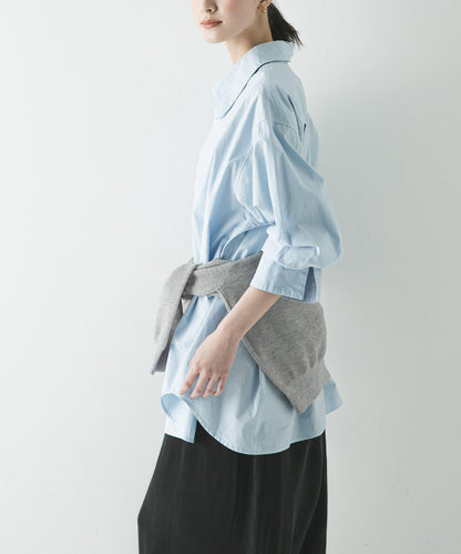 成衣染色棉質寬鬆襯衫