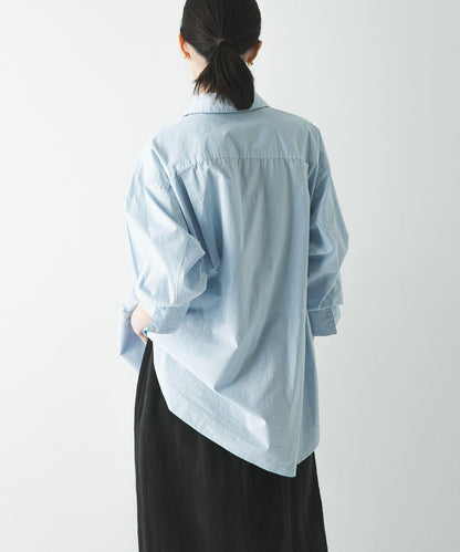 成衣染色棉質寬鬆襯衫