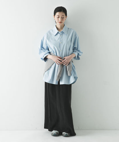 成衣染色棉質寬鬆襯衫