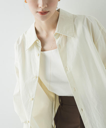 成衣染色棉質寬鬆襯衫