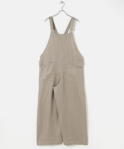 亞麻背交叉連體褲