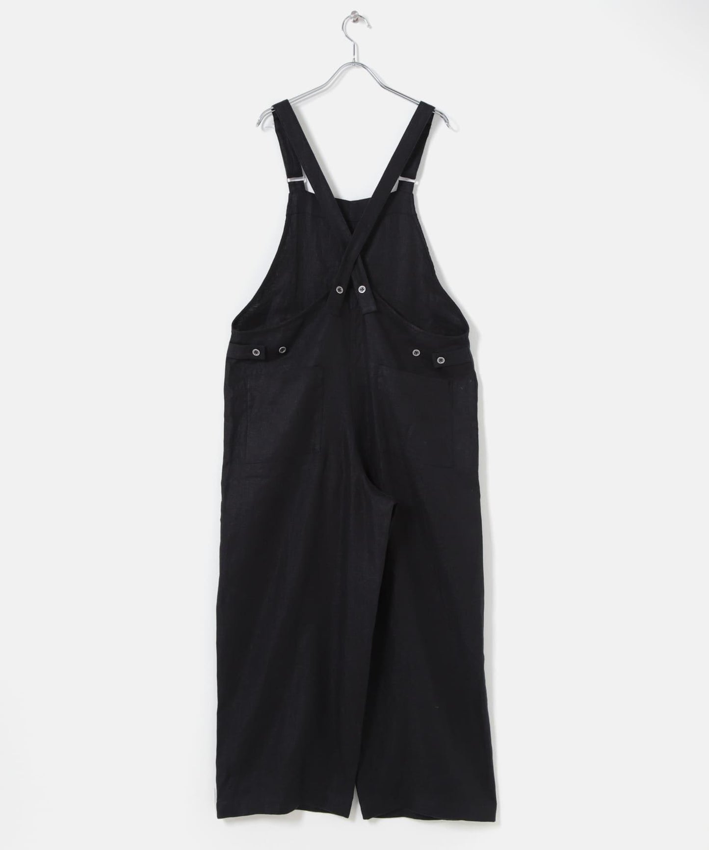 亞麻背交叉連體褲