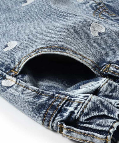 愛心圖案 長款 長褲 10分丈