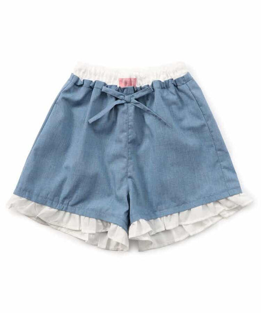 適合塞衣穿搭 荷葉邊拼接 休閒短褲