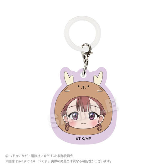 メダリスト → 作品名（日文保留 まるめいつ → 系列名（需中文表達） 鹿本すず → 角色名（日文保留） チャーム → 掛件 中文系列名需為中文、不保留日文、不直譯，並可在中文市場正常使用。 在無官方固定譯名的情況下，需生成自然、可商品化的中文系列名。 最終商品名如下： メダリスト（メダリスト） 丸萌逸系列 鹿本すず 掛件