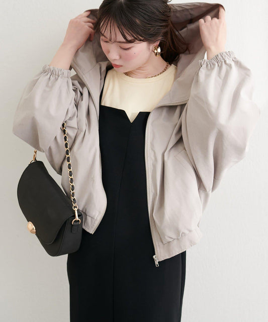 連帽短款山系夾克