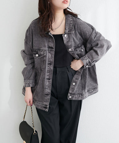 寬鬆版型 牛仔外套