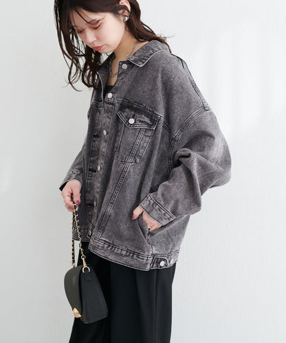 寬鬆版型 牛仔外套