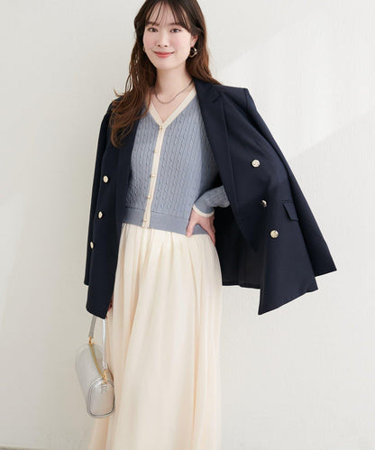 針織拼接緞面連衣裙