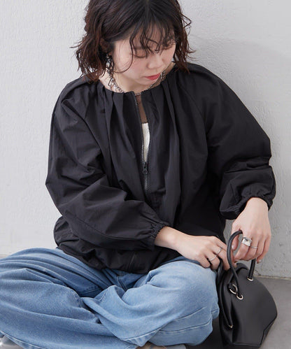 蓬鬆廓形 褶襉泡泡設計 夾克